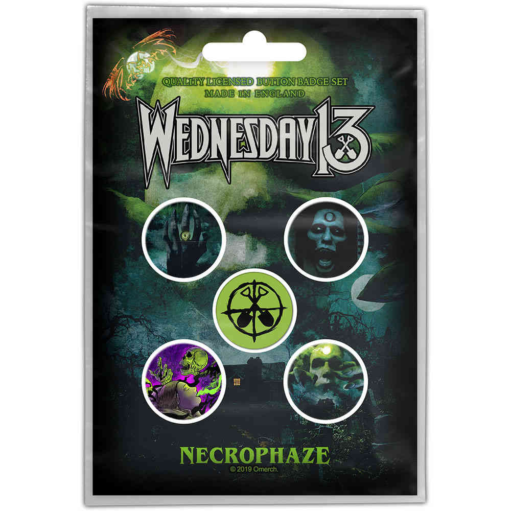 Wednesday 13 - Necrophaze Badge/button - Set van 5 - Multicolours
